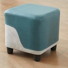 Foot Rest Sofa Stool Household Small Stool Creative Stitching Pattern Small Squa