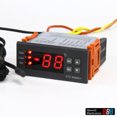 2 sets of STC8080A digital temperature Controller auto Cooling and defrosting