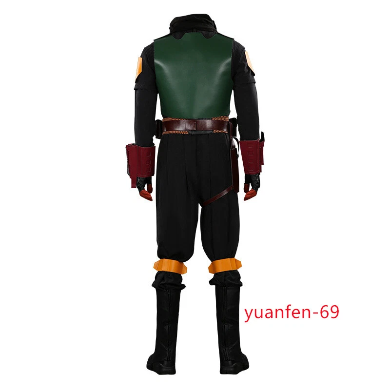 Star Wars:The Mandalorian The Book of Boba Fett Cosplay Costumes Men Full Set - Image 3 of 4