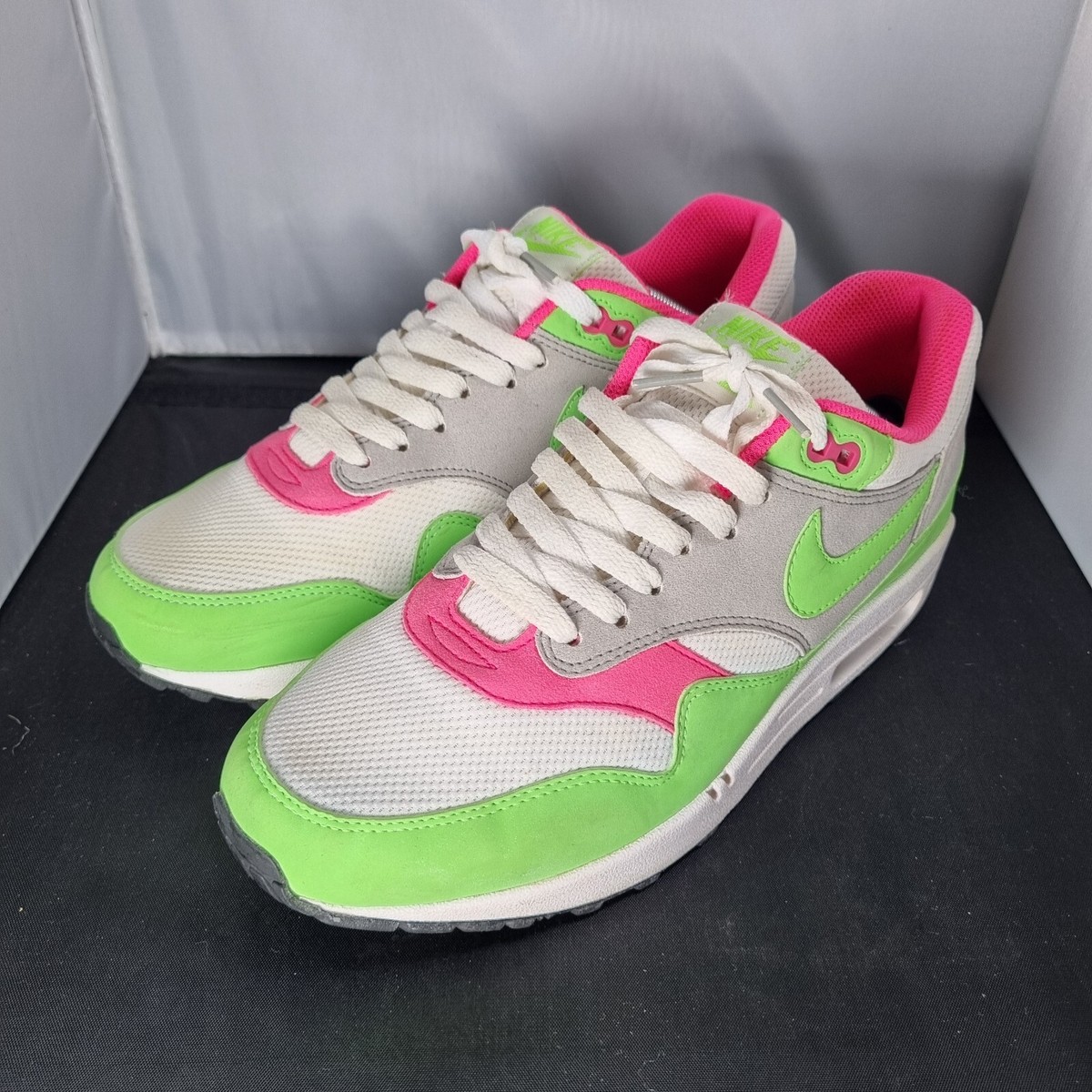 Nike Air Max White Neon Green Pink 308866-100 Very Rare 2010