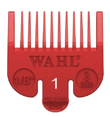 Wahl Standard Fitting Hair Clipper Attachment Comb Size No.1 Red 3mm 1/8"