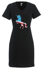 American Unicorn - Silhouette USA Red White & Blue Women's Dress