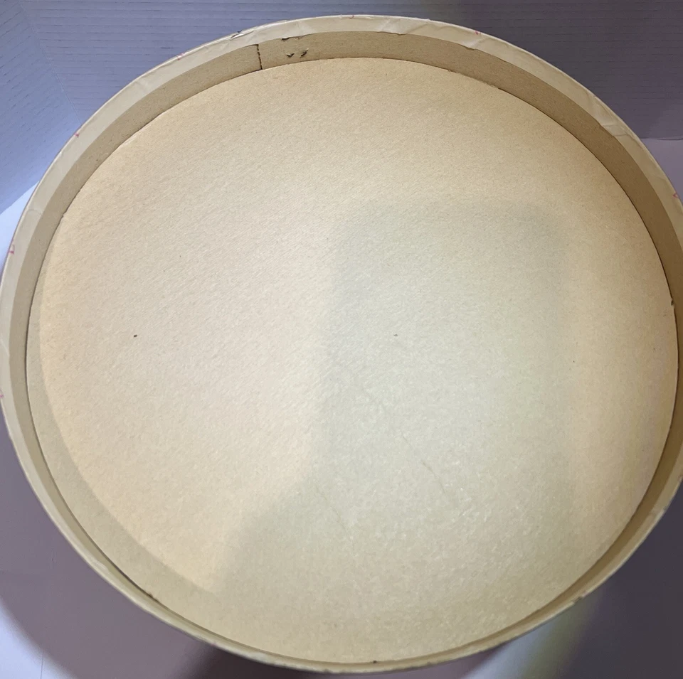 Caja de sombreros con cable decorativa de viaje retro de los años 50 EE. UU. Foto 4 de 4