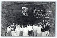 Mystery Cave Largest Cavern Spring Valley Minnesota MN RPPC Photo Postcard