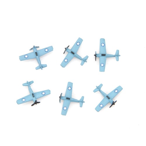 6pcs 1cm 1/1000 US Aircraft Carrier (F4F) Plane Model Collection Display w - Bild 7 von 12