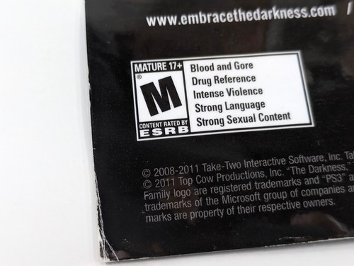 The Darkness II 2011 video game promo ad laminated Xbox 360 PS3 2K Games rare - Imagen 6 de 7