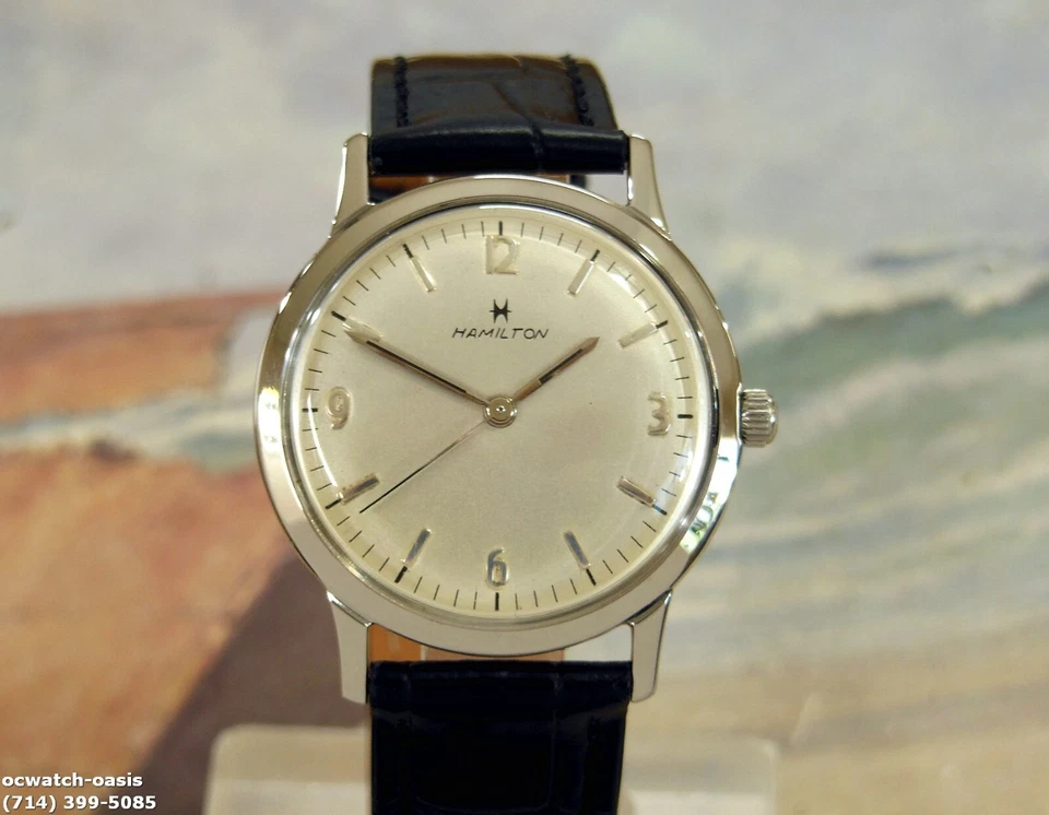 HAMILTON vintage años 60 cuerda manual, esfera impresionante, reparado con garantía Foto 2 de 4