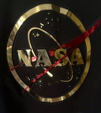 NWT Unisex NASA Sweatshirt -LR Scoop size L Navy Blue Metallic 3D