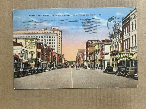 Postcard Chattanooga TN Tenessee Market Street Vintage PC