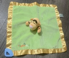 Disney Kids Preferred TIGGER Green Baby Security Blanket 14" Teether Tiggerific