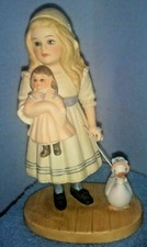 Jan Hagara Abby Girl Doll Goose Bisque Ceramic Porcelain Figurine