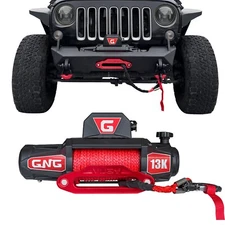 Electric Winch 13000lbs Synthetic Rope Towing Trailer For Truck 4WD SUV