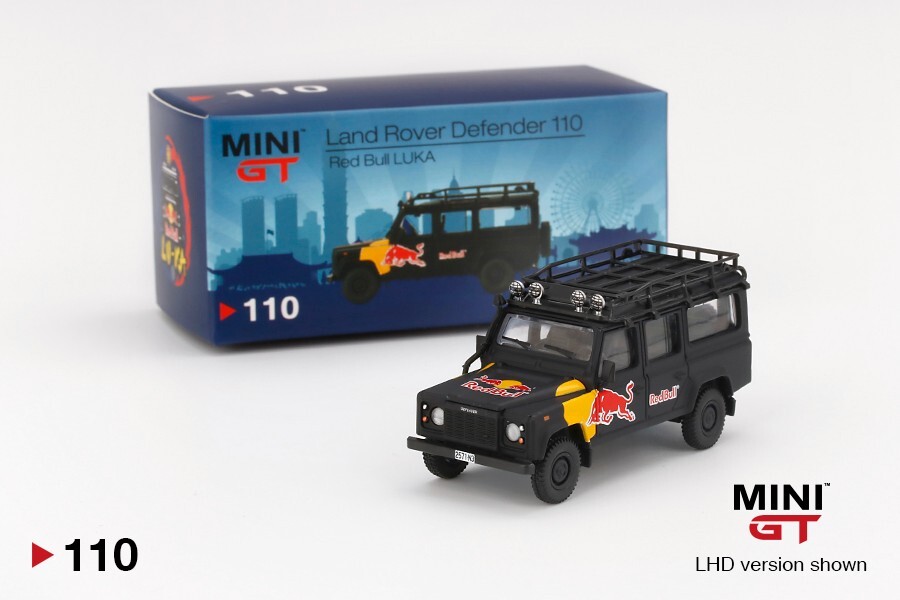 MINI GT LAND ROVER DEFENDER 110 RED BULL LUKA #110 MGT00110