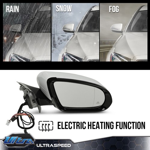 Fit For 2016-2020 Mercedes Benz E Class E300 Passenger Side Mirror w/ Blind Spot - Picture 8 of 12