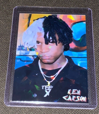 ken carson pokemon card Ken Carson Rapper Custom Art Holo Foil Refractor Trading Card