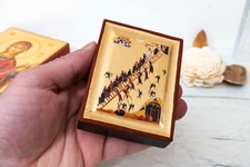 The Ladder of Divine Ascent, Byzantine Art Wall Hanging Handmade Greek Orthodox