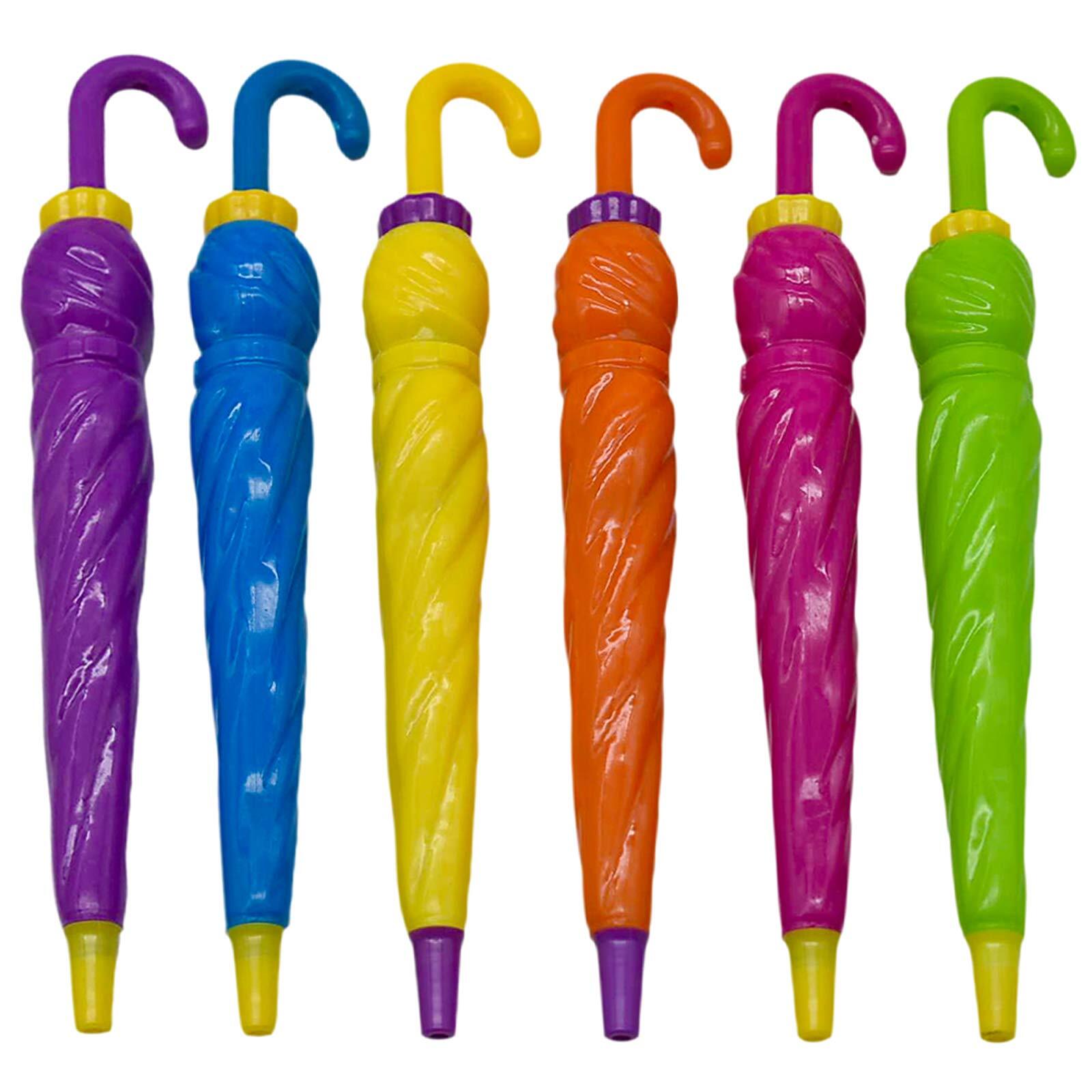 12PCS Umbrella Shape Ballpoint Pen Retractable Black Ink Writing Pens Candy Colo