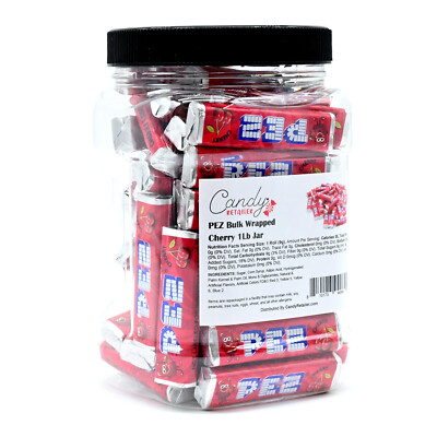 PEZ Bulk Wrapped Candy Refill 1Lb Jar - Assorted Flavors - Free Shipping!