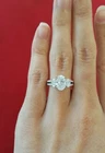 2 Ct Oval Cut Lab-Created Diamond Engagement Ring 14K White Gold Plated