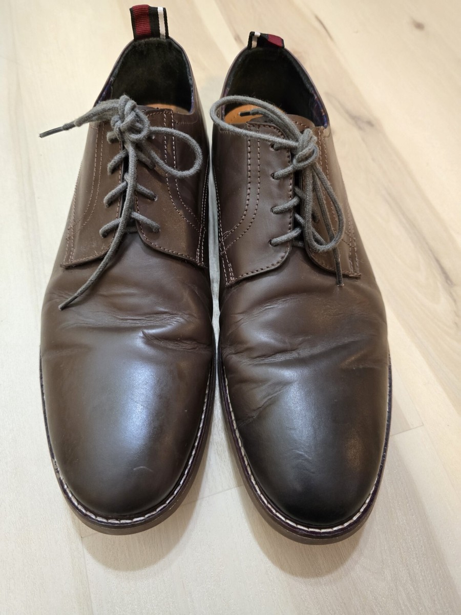 Ben Sherman mens Sz 12 brown leather shoes Pre Owned | eBay