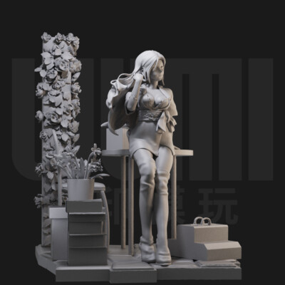 Cattleya Baudelaire Violet  3D Printing Unassembled Unpainted Resin Model Kits