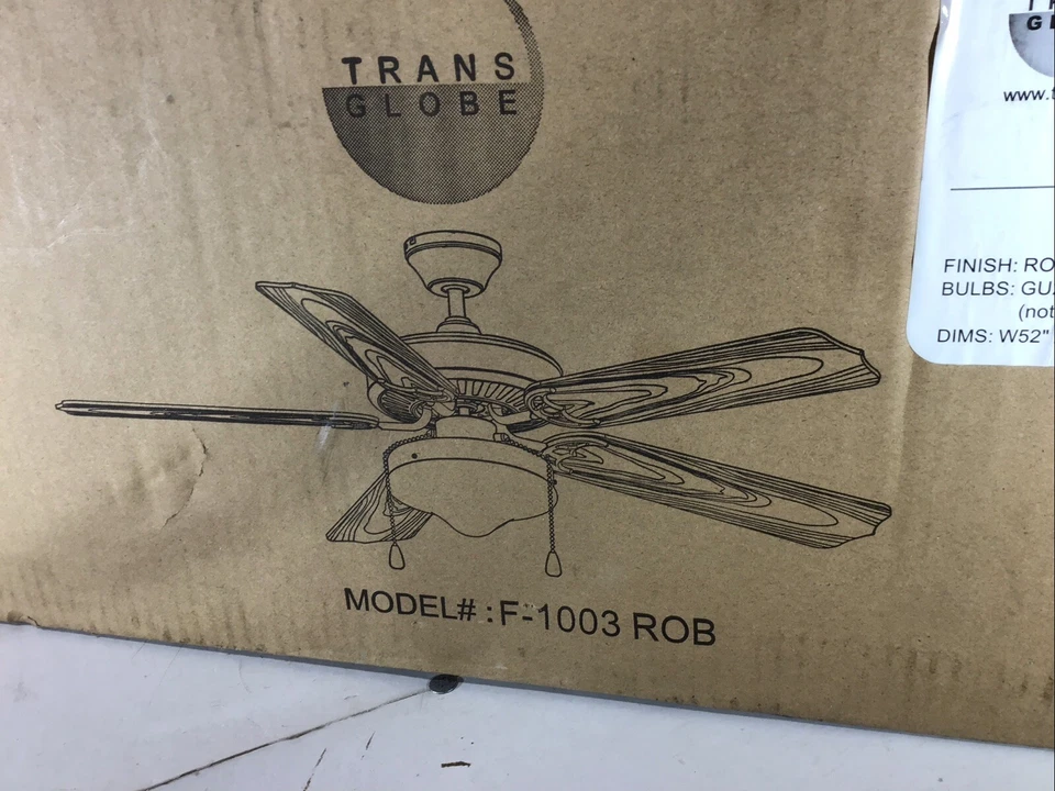 Trans Globe Woodrow 52”  F-1003ROB - Image 4 of 4