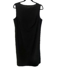 Lane Bryant Black 16 Sleevless Career Formal Black Sheath Dress Pinstripe