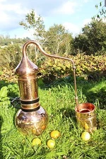 Premium Flip top copper column alembic still 5 L - 1.5 Gallon w/ thermometer