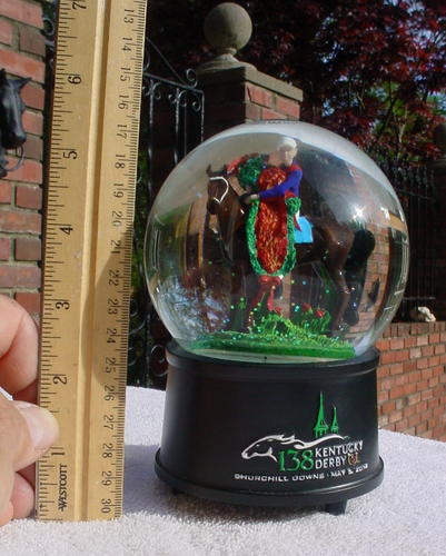 138th Kentucky Derby Snow Globe Limited Edition Music Box My Old Kentucky Home - 第 6/7 張圖片