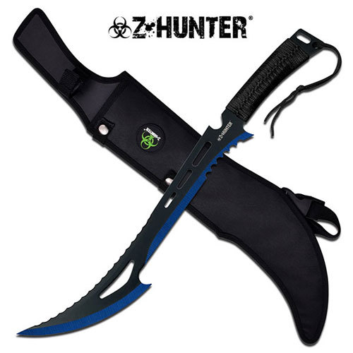 Blue Renegade Zombie Killer Machete w/ Sheath (ZB-020BL) | eBay