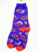 For Bare Feet purple socks red hats 9-11 made in USA 