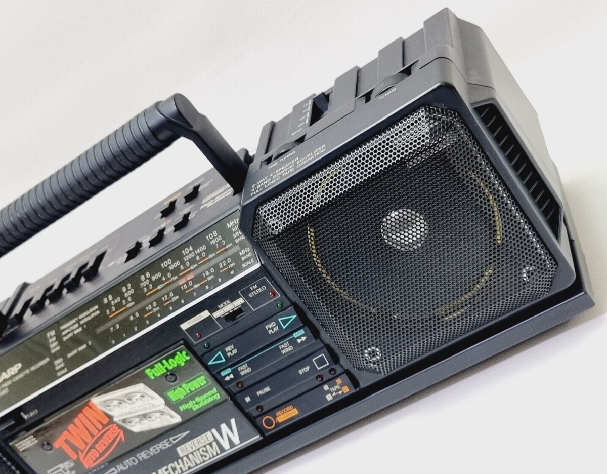 Vintage SHARP WQ-483Z (BK) Boombox 🌈Super RARE🌈 Ghetto-Blaster