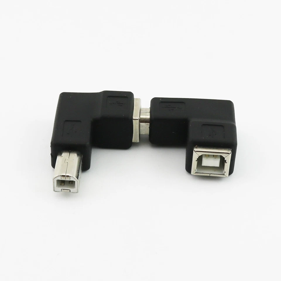1x USB 2.0 B Female Jack to Right Angle B male Plug Printer Connertor Adapter - Image 2 of 4