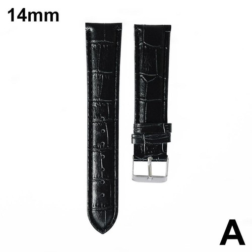 Pu Leather Black Watch Strap 15-16-18-20-22mm Buckle C6 Watchband Hot T0R8 - Picture 11 of 22