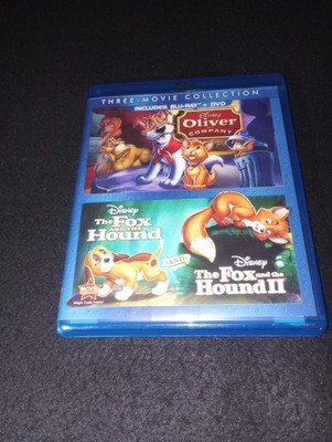 Oliver and Company + The Fox & Hound 1 & 2   (5-Blu-Ray/DVD set, 2014)   Disney