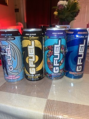 Gfuel Discontinued Cans Ninja Cotton Candy, Scorpion Sting, Clickbait, Faze Jev