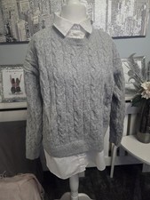 Ladies Grey Jumper Size L good Condition From Primark