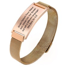 Stainless Steel Bracelet Personalised Medical Alert Customised Engraved ID Name