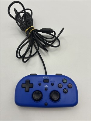 Hori Mini Wired Gamepad Controller for PlayStation 4 PS4 Blue PS4-100U Tested