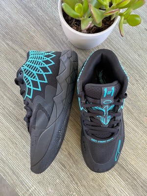 Puma LaMelo Ball Buzz City Black Blue Shoes Sz 6c/ 38