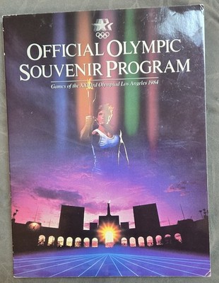 Official Olympic Souvenir Program & Guide Los Angeles 1984 Track & Field Marath 