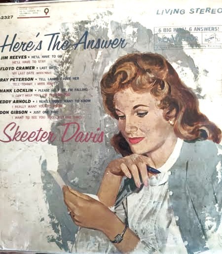 lp heres the anawer by skeeter davis rca 2327 vintage