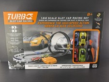 Slot Car Race Track Set w/ 2 Cars, Ages 8 , Double Loop Kids N Play- Sealed