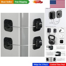 Versatile Heavy Duty Combination Lock for Refrigerators Cabinets - 2 Pack Set