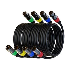 XLR Cables, XLR Microphone Cable 25 ft 4 Pack, Gold-Plated 3-pin XLR Speaker ...