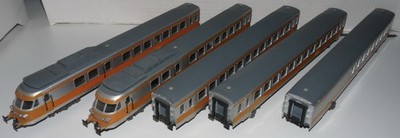 Jouef H0 DC ++ 5-tlg. Diesel-Triebzug TBDu 2047 Turbotrain der SNCF ++ #L4_440
