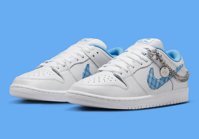 Nike SB Dunk Low Pro PRM Nicole Hause White/Blue Mens Sz US 13 Sneakers New  