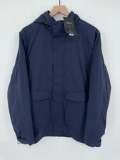 NEW Huckberry PROOF Field Jacket Mens Large Blue Packable Hood Insulated Stretch