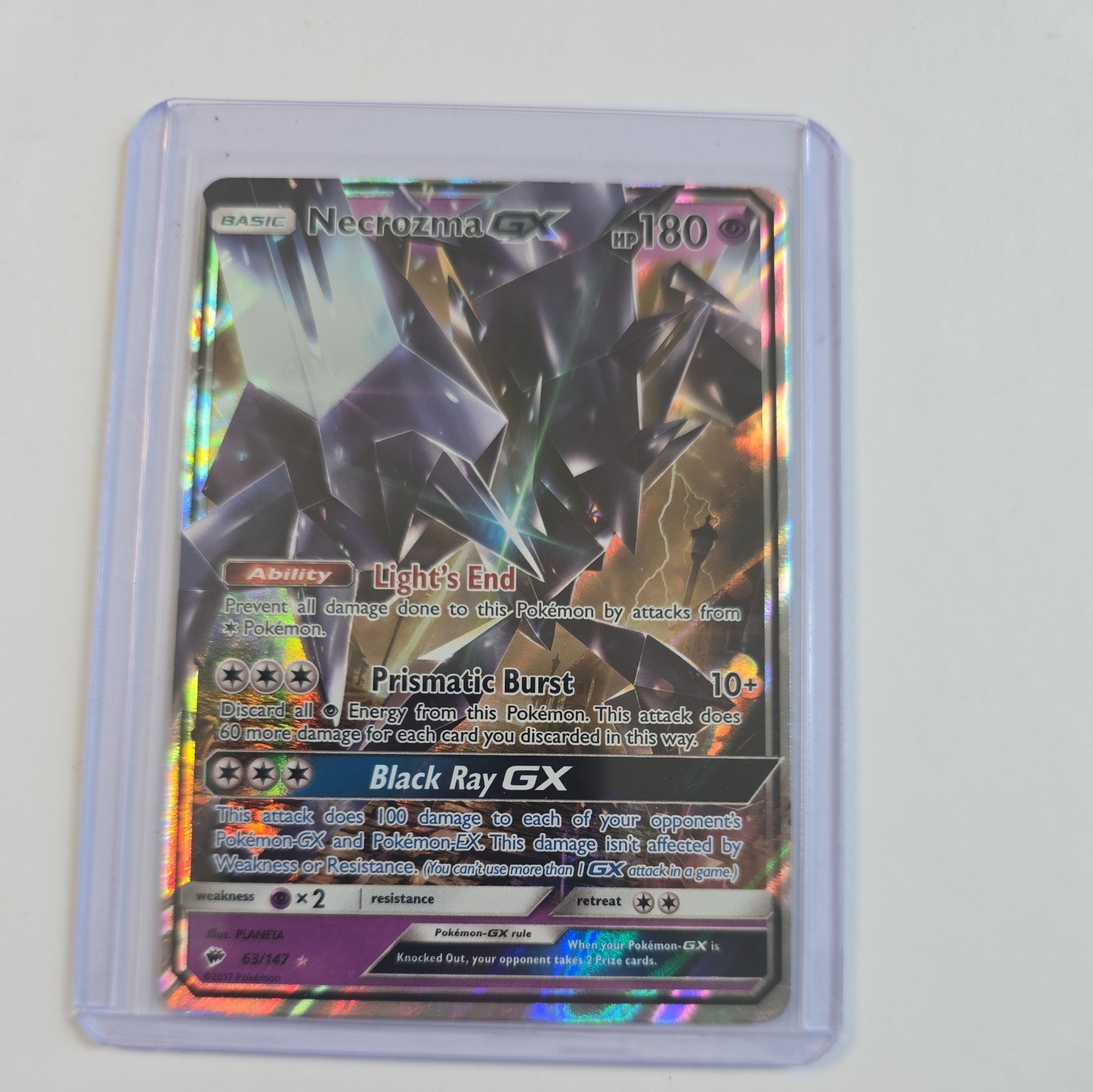 POKÉMON TCG NECROZMA GX 63/147 BURNING SHADOWS NM/MINT