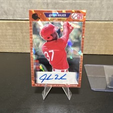 Leaf 2021 Pro Set Metal Jordan Walker #PA-JW1 MLB Auto Numbered 2/4 Cracked Ice